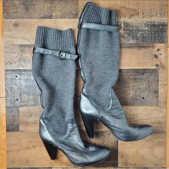 Francesco marichetti Shoes - Francesco marichetti knit tall boots gray size 10